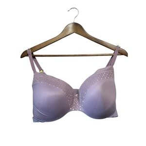 Victoria's‎ Secret Bra Lightly Lined Full Coverage Lace Trim Lilac Purple